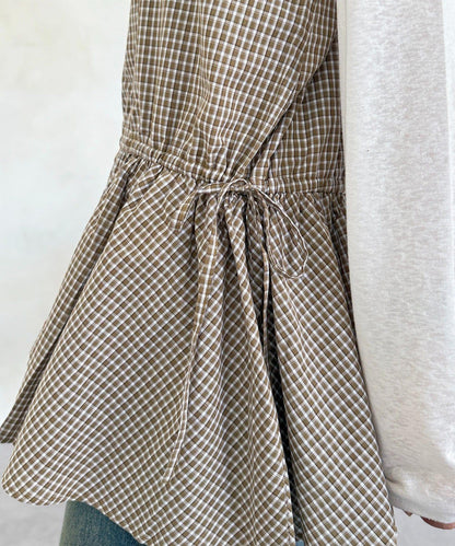 腰部蝴蝶結吊帶長款上衣