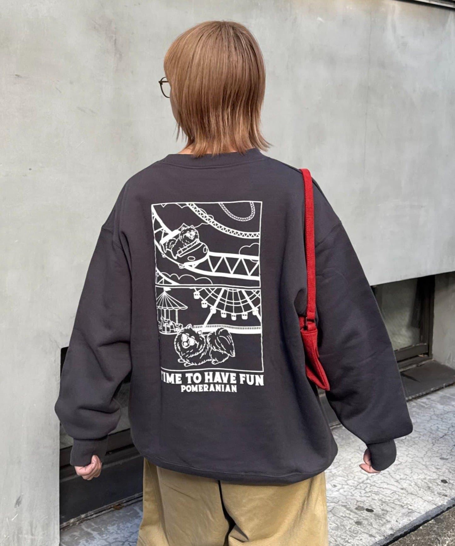 中性 DOGS刺繡Logo印花 衛衣