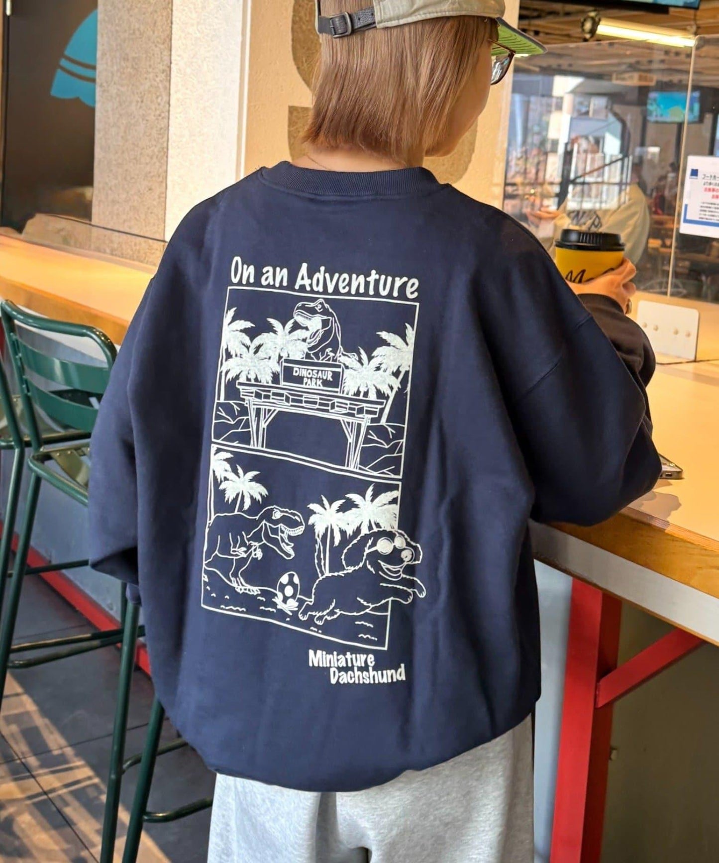 中性 DOGS刺繡Logo印花 衛衣