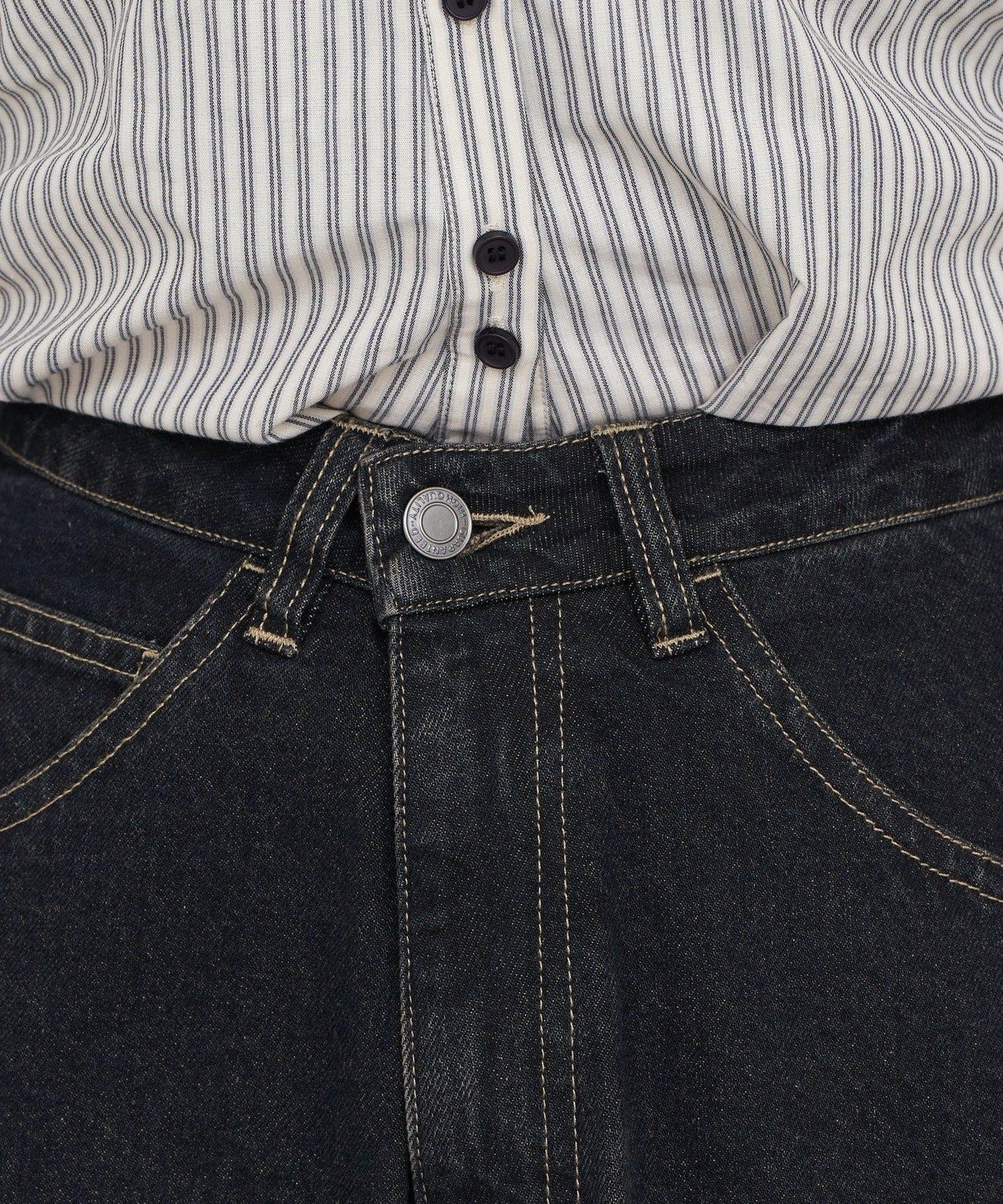 背部印花 彎刀 牛仔褲