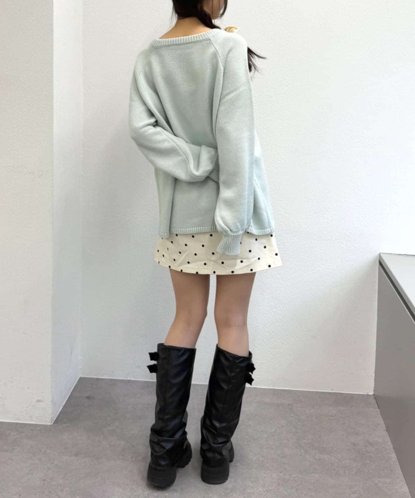 w closet 星條旗圖案針織上衣