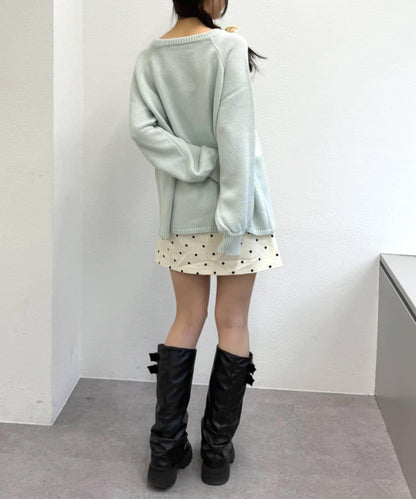 w closet 星條旗圖案針織上衣