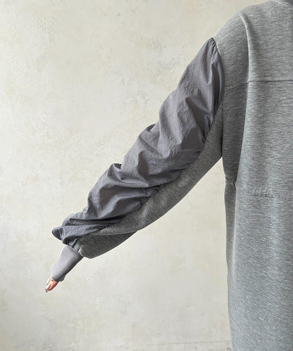 抽繩褶皺連衣裙