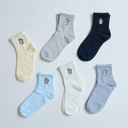 干支圖案中筒襪