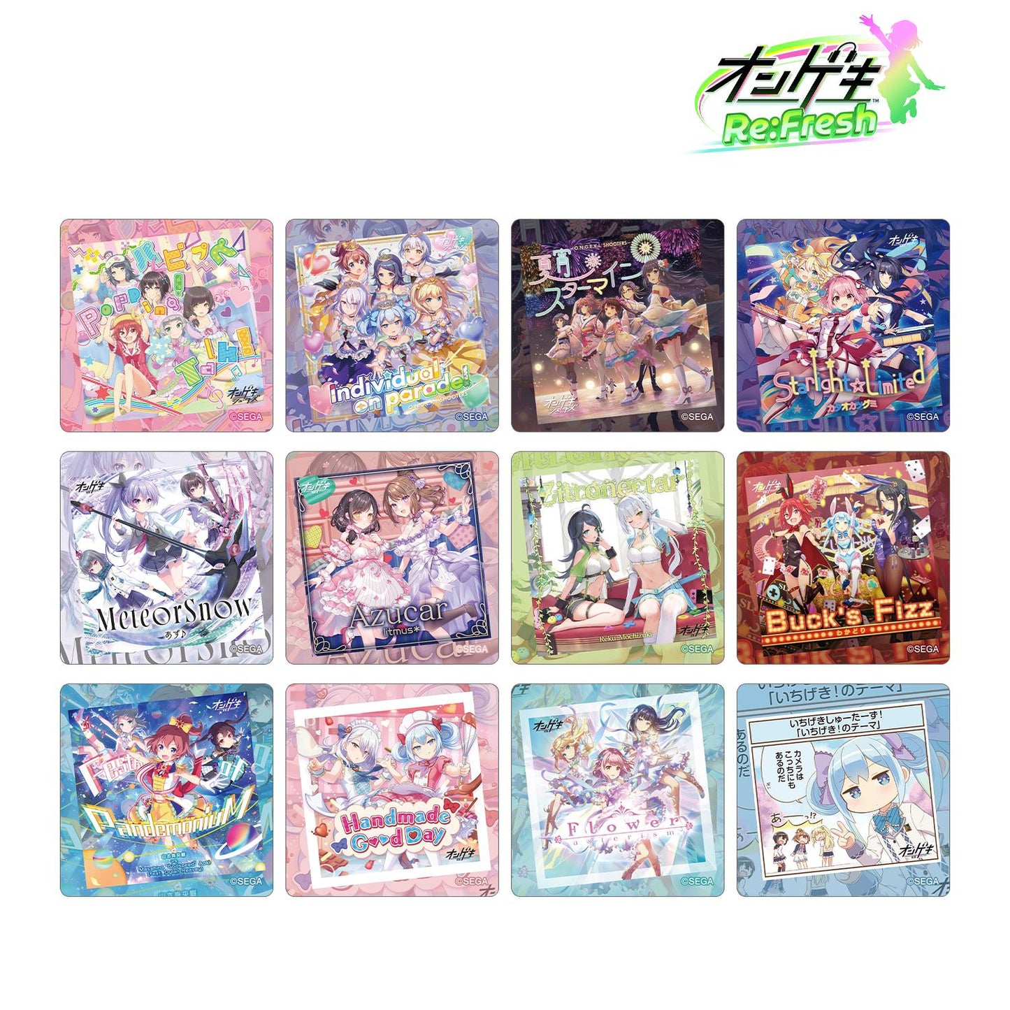 オンゲキ Re:Fresh（音擊） 第二彈 隨機貼紙 完整盒（12包入）