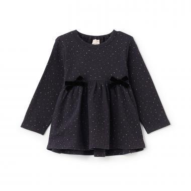 加絨 蝴蝶結 針織 長款上衣