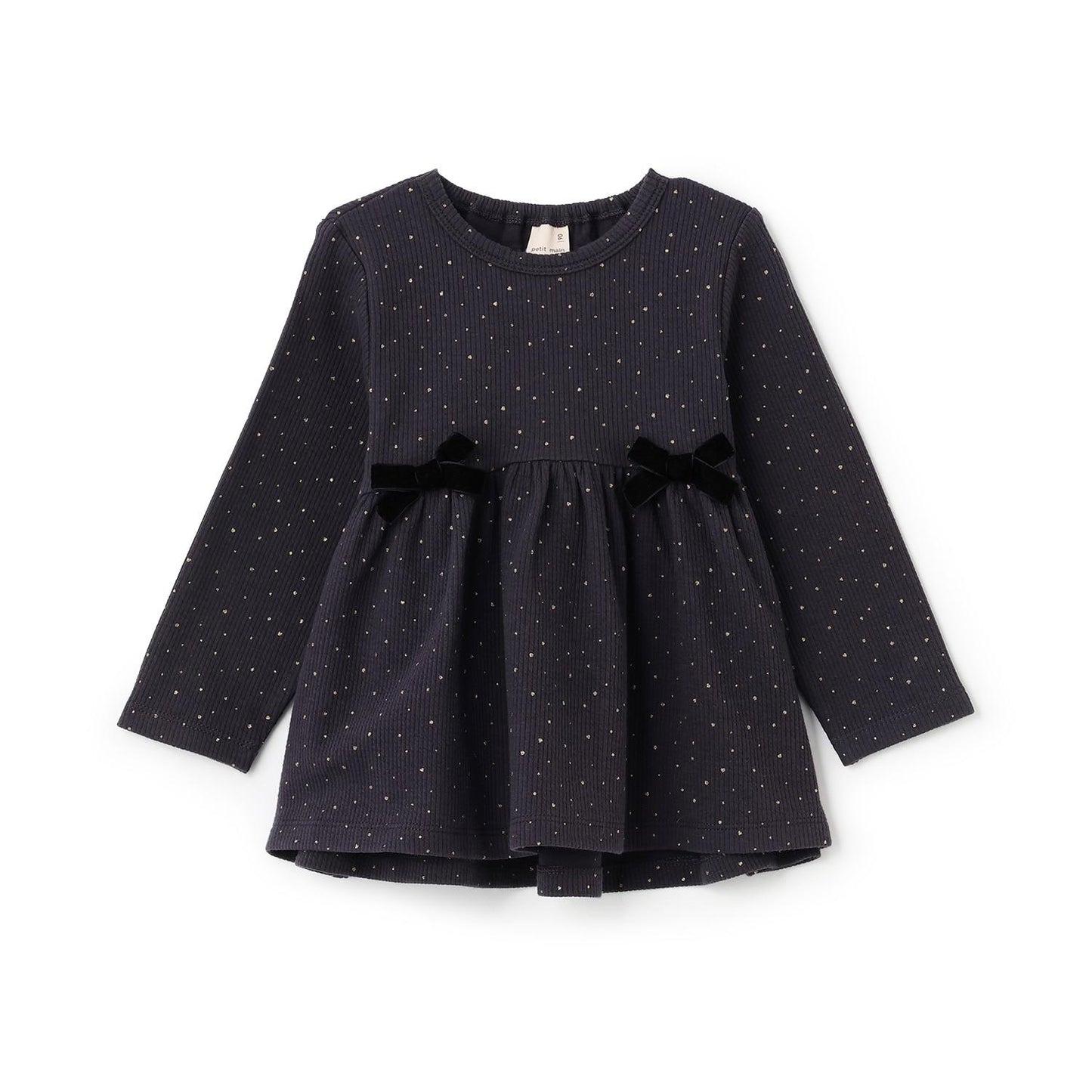 加絨 蝴蝶結 針織 長款上衣