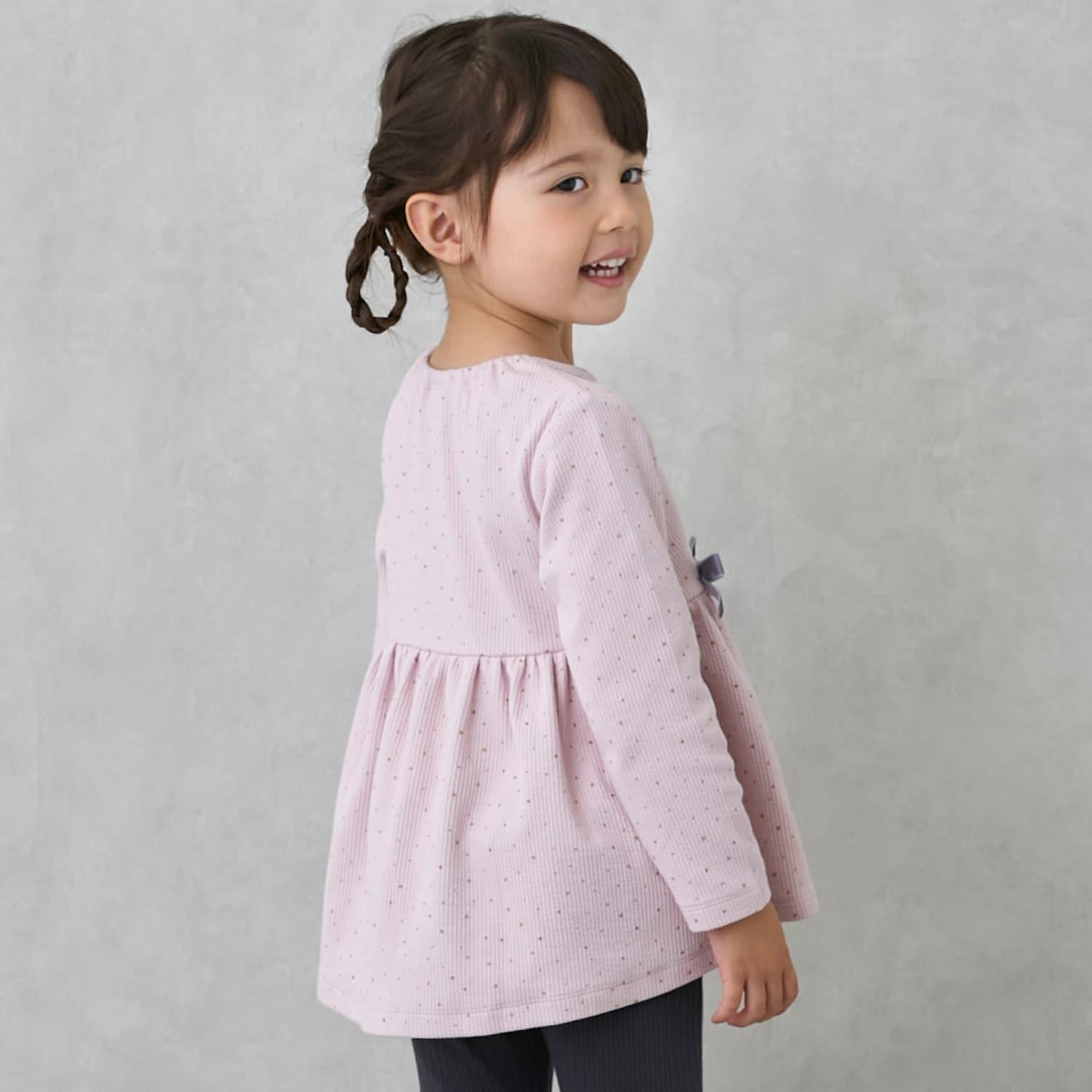 加絨 蝴蝶結 針織 長款上衣