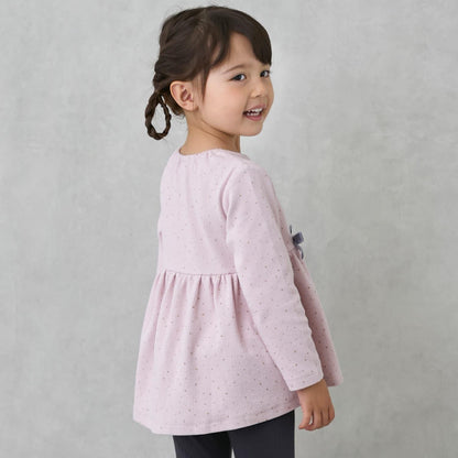 加絨 蝴蝶結 針織 長款上衣