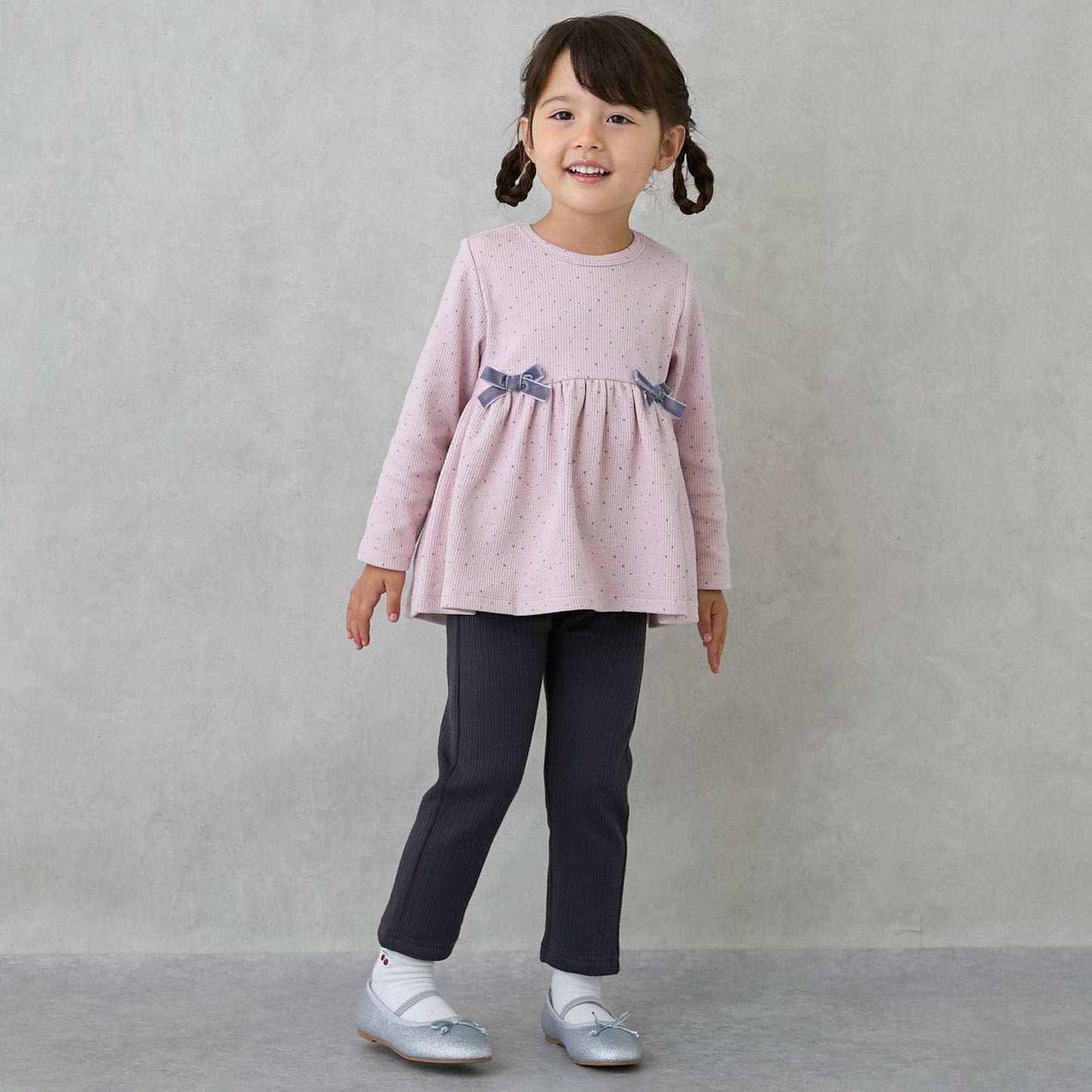 加絨 蝴蝶結 針織 長款上衣