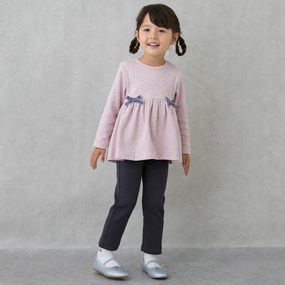 加絨 蝴蝶結 針織 長款上衣