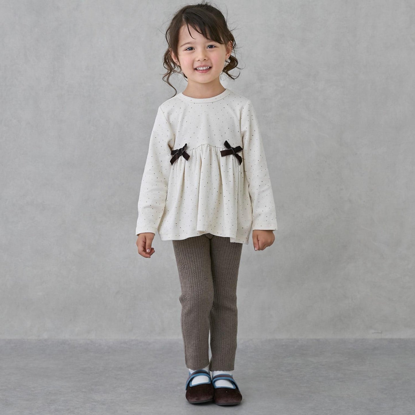 加絨 蝴蝶結 針織 長款上衣