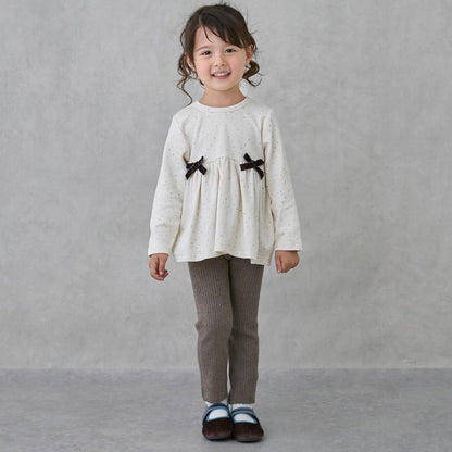 加絨 蝴蝶結 針織 長款上衣