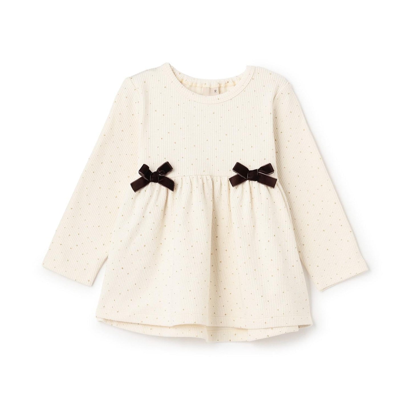 加絨 蝴蝶結 針織 長款上衣