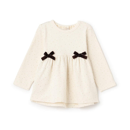 加絨 蝴蝶結 針織 長款上衣