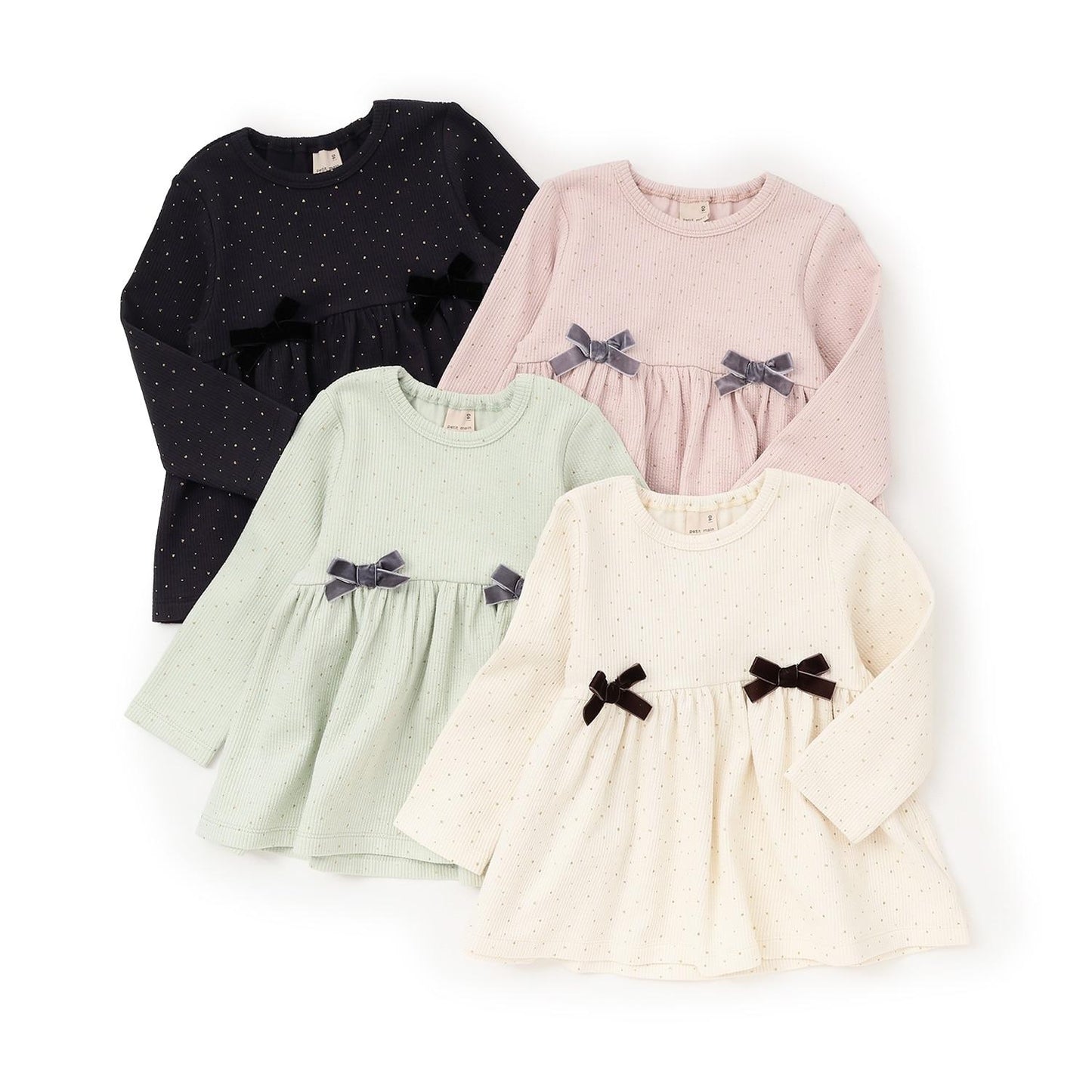 加絨 蝴蝶結 針織 長款上衣