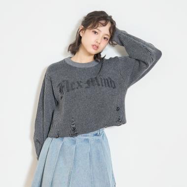 LTXC LOGO做舊設計 針織上衣