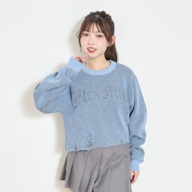 LTXC LOGO做舊設計 針織上衣