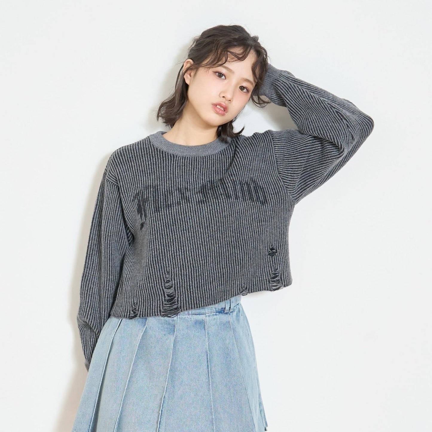 LTXC LOGO做舊設計 針織上衣