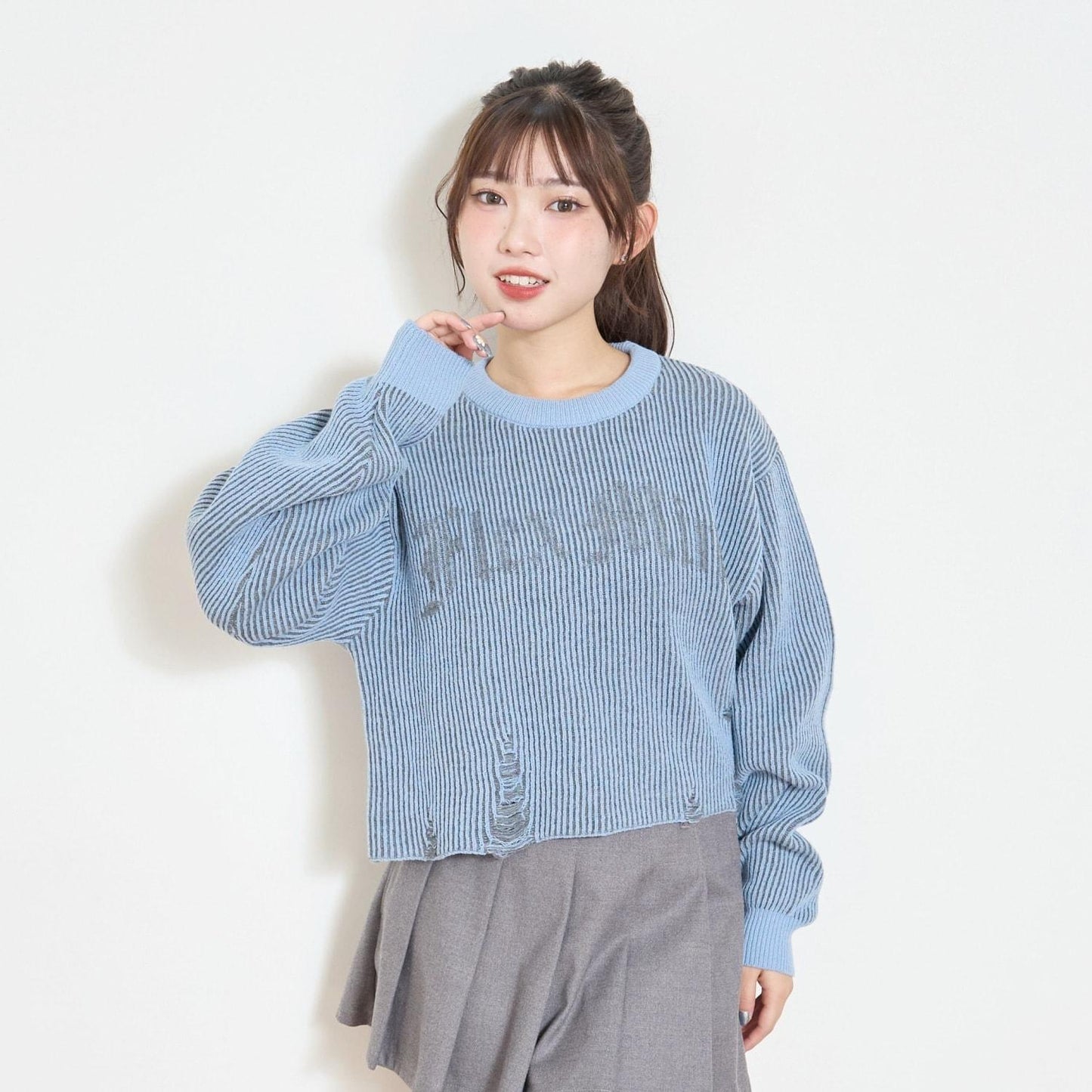 LTXC LOGO做舊設計 針織上衣