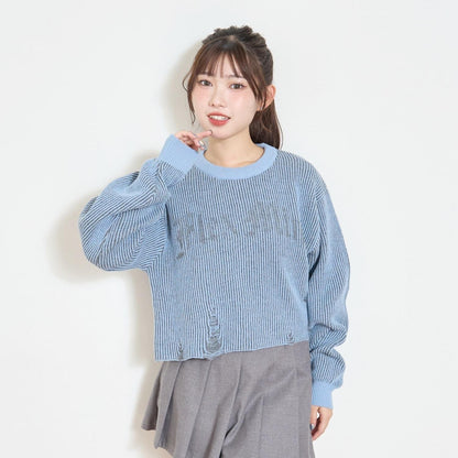 LTXC LOGO做舊設計 針織上衣