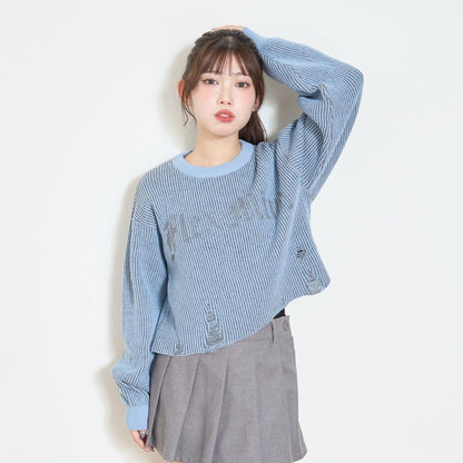 LTXC LOGO做舊設計 針織上衣