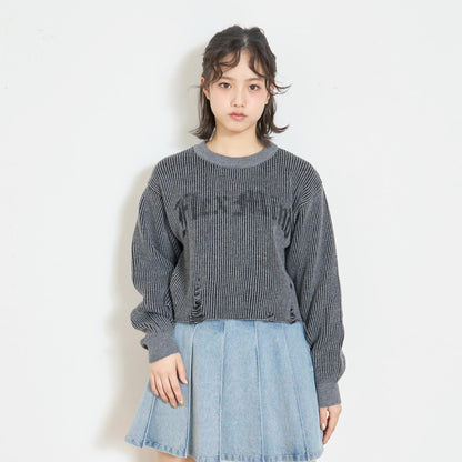 LTXC LOGO做舊設計 針織上衣