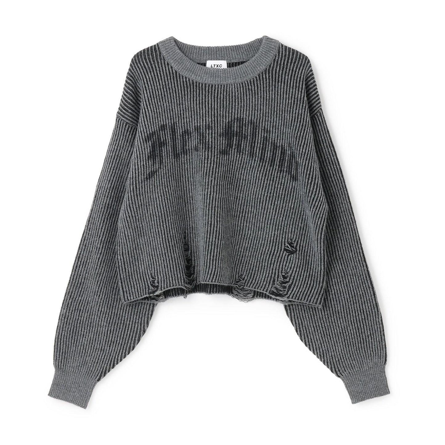 LTXC LOGO做舊設計 針織上衣