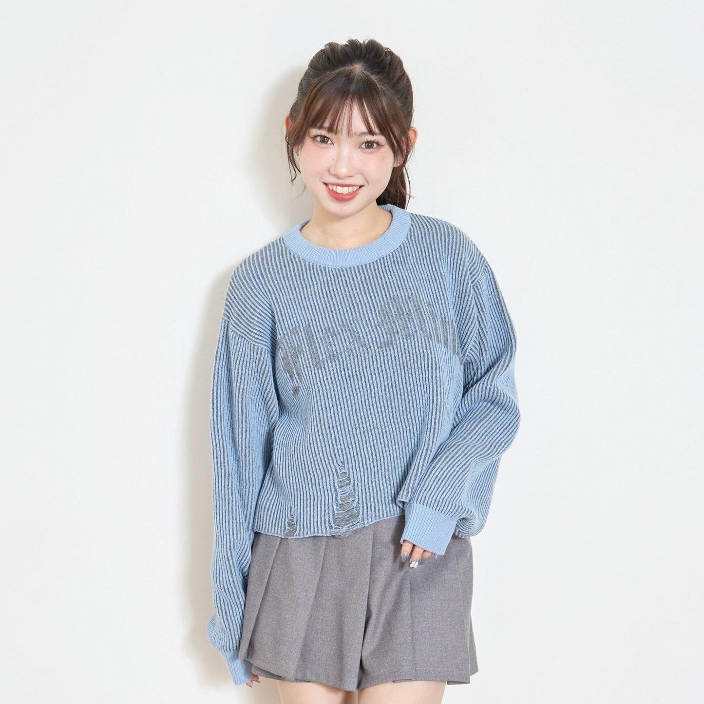 LTXC LOGO做舊設計 針織上衣