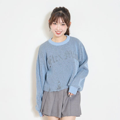 LTXC LOGO做舊設計 針織上衣