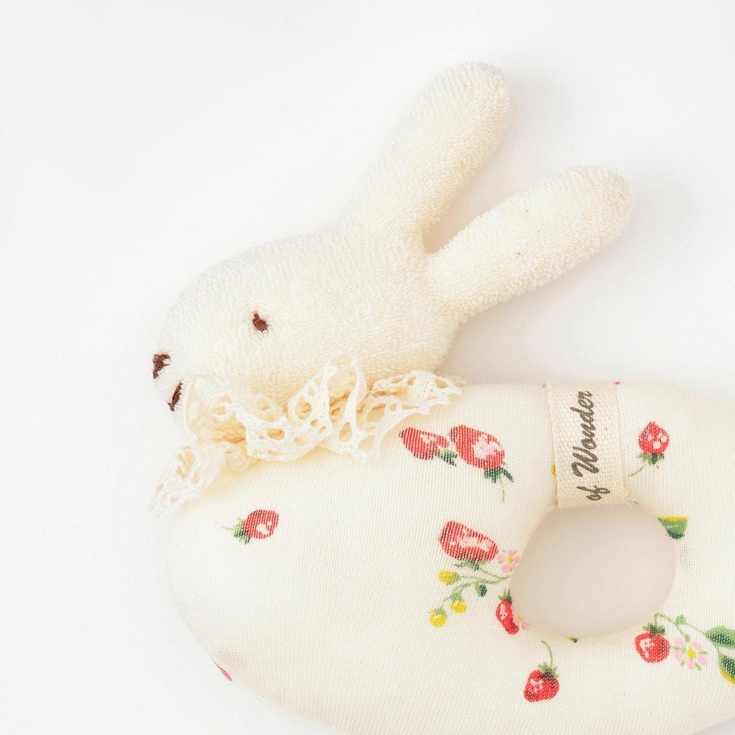 BASIC 兔子造型 有機棉 日本製 手抓搖鈴