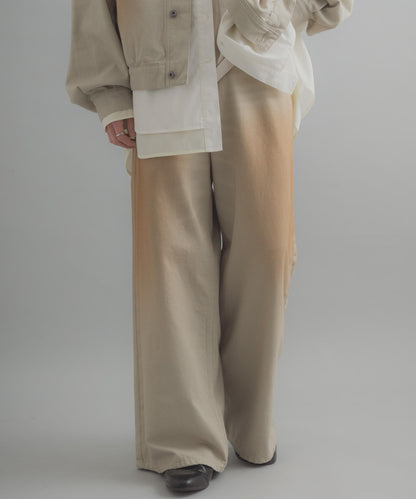 復古風牛仔寬腿褲