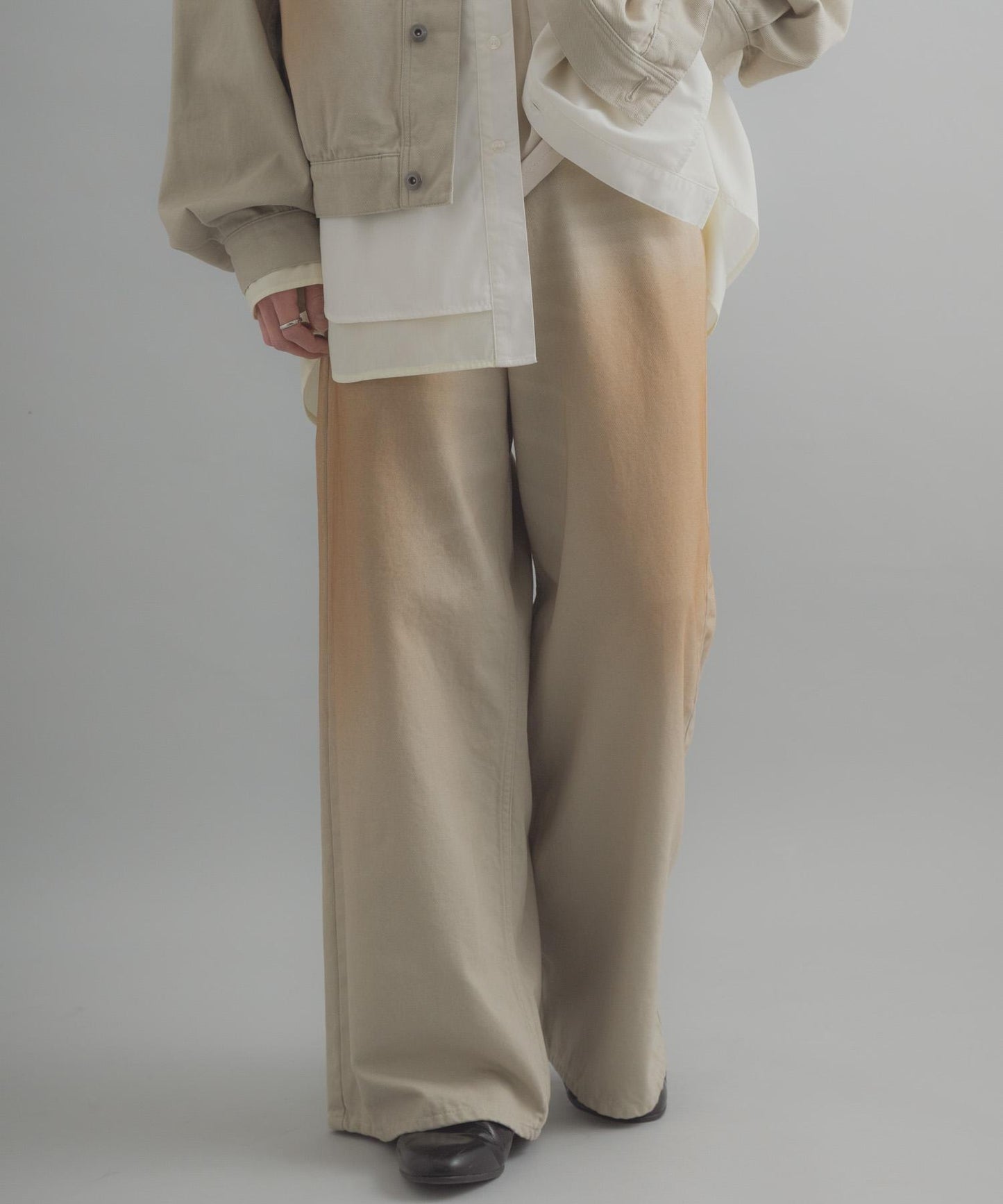 復古風牛仔寬腿褲