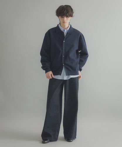 復古風牛仔寬腿褲