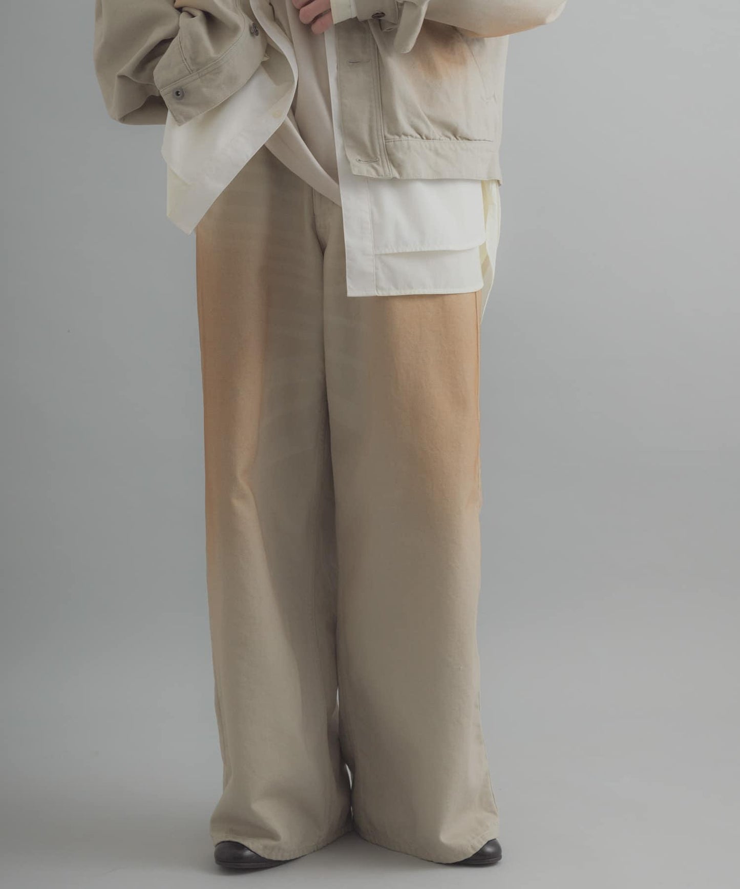 復古風牛仔寬腿褲