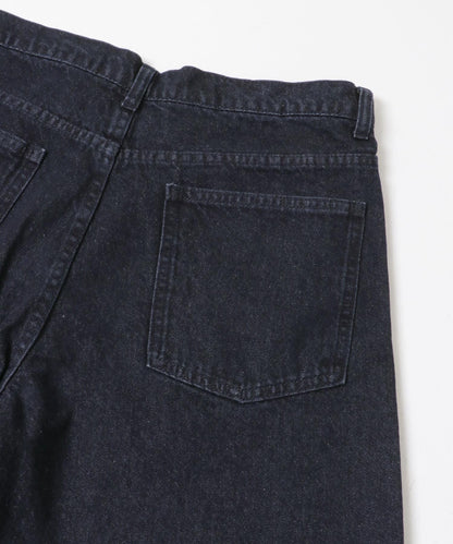 復古風牛仔寬腿褲