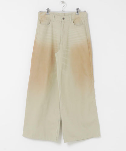 復古風牛仔寬腿褲