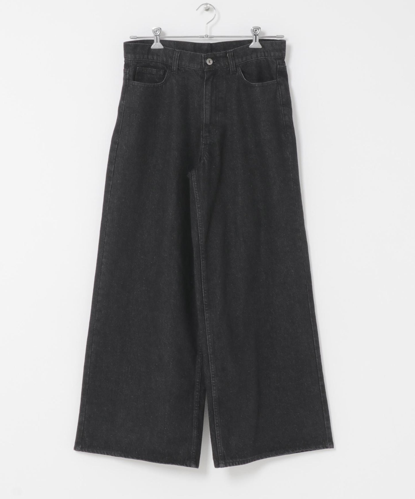 復古風牛仔寬腿褲