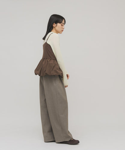 泡泡吊帶套裝上衣