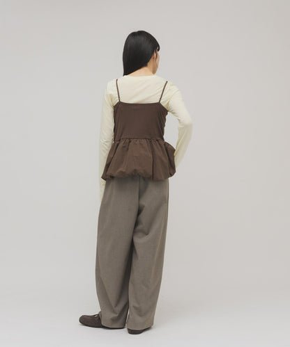 泡泡吊帶套裝上衣