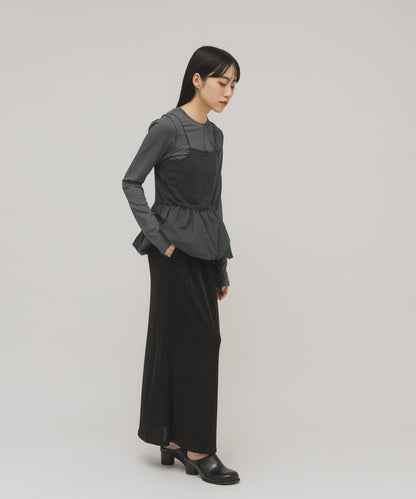 泡泡吊帶套裝上衣