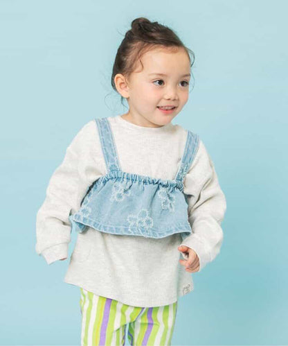 花卉牛仔設計 背心上衣