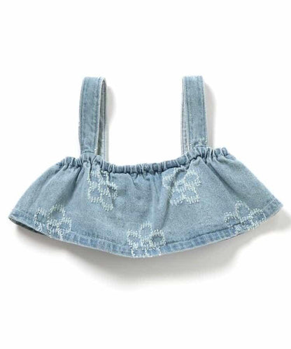 花卉牛仔設計 背心上衣