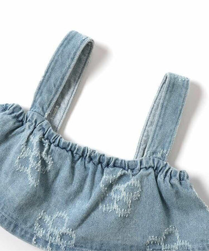 花卉牛仔設計 背心上衣