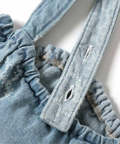 花卉牛仔設計 背心上衣