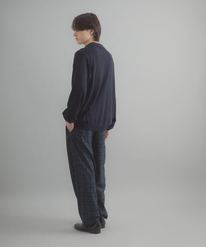 開領長袖針織上衣