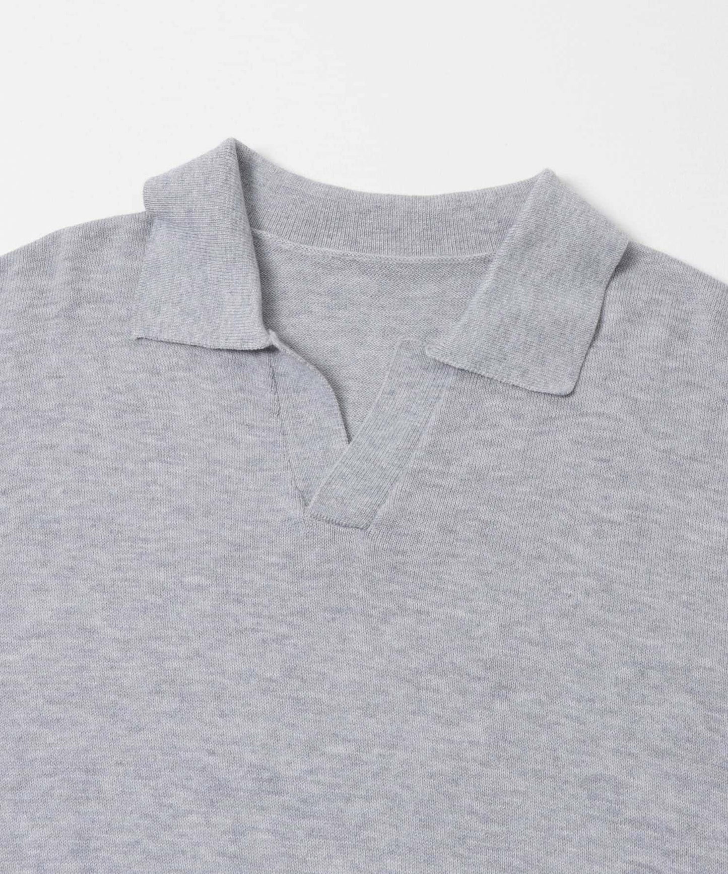 開領長袖針織上衣