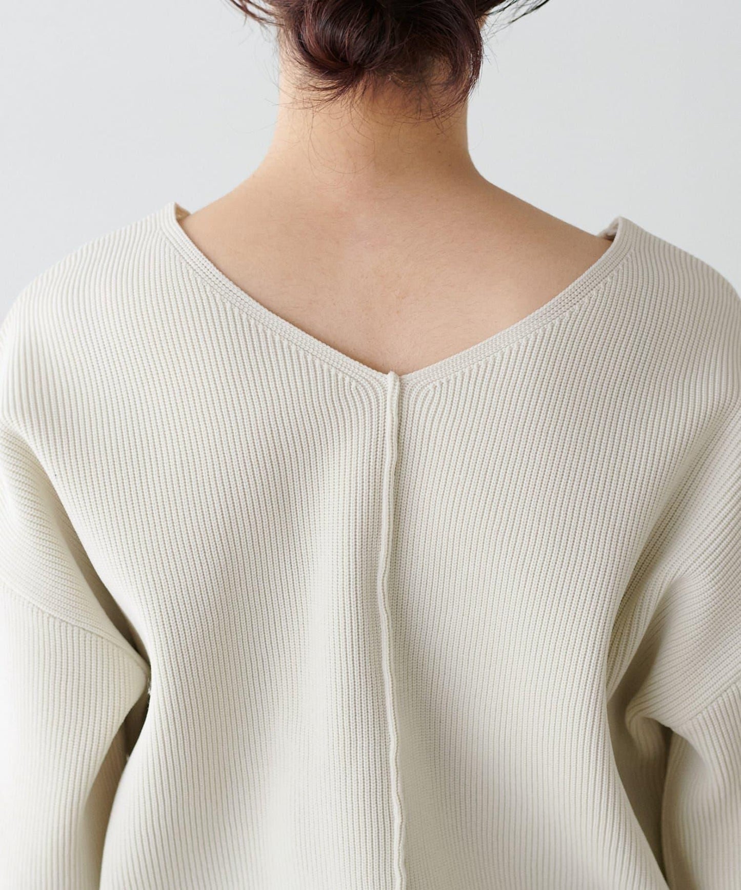 袖裡配色 前後雙穿 羅紋針織 針織上衣