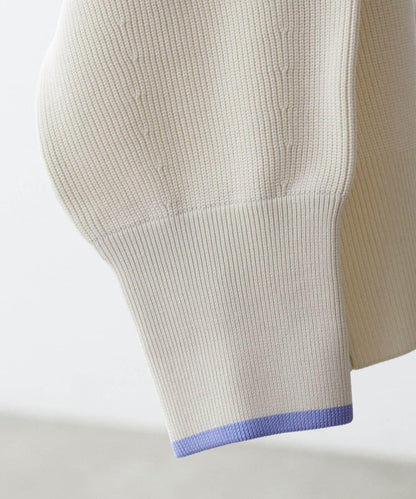 袖裡配色 前後雙穿 羅紋針織 針織上衣