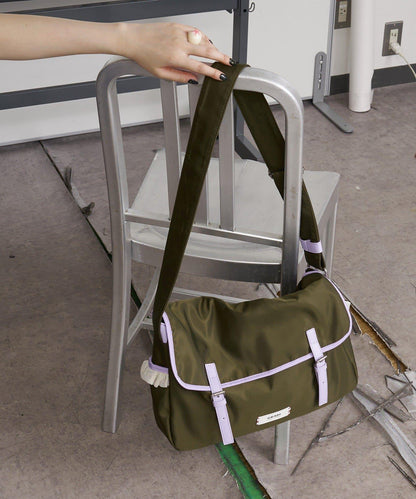 網紗荷葉邊 郵差包